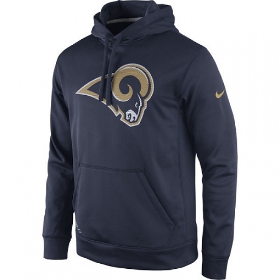 NFL Los Angeles Rams Nike Practice Performance Pullover Hoodie Navy NFL Los Angeles Rams Nike Practice Performance Pullover Hoodie Navy