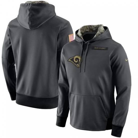 NFL Mens Los Angeles Rams Nike Anthracite Salute to Service Player Performance Hoodie NFL Mens Los Angeles Rams Nike Anthracite Salute to Service Player Performance Hoodie