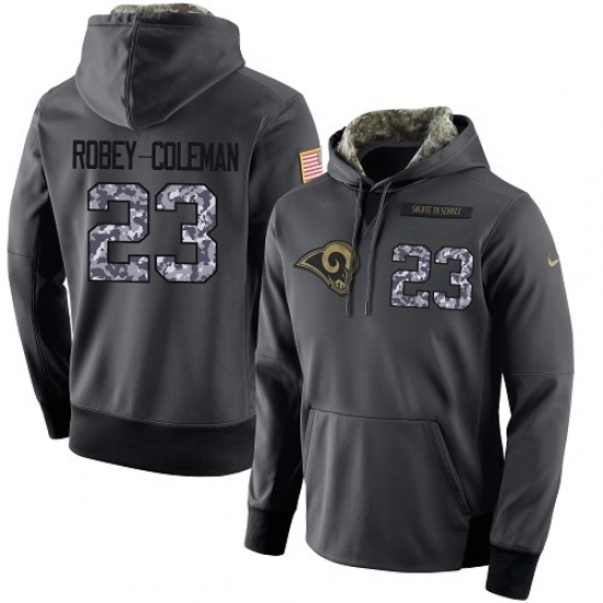 NFL Mens Nike Los Angeles Rams 23 Nickell Robey Coleman Stitched Black Anthracite Salute to Service Player Performance Hoodie NFL Mens Nike Los Angeles Rams 23 Nickell Robey Coleman Stitched Black Anthracite Salute to Service Player Performance Hoodie