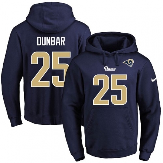 NFL Mens Nike Los Angeles Rams 25 Lance Dunbar Navy Blue Name Number Pullover Hoodie NFL Mens Nike Los Angeles Rams 25 Lance Dunbar Navy Blue Name Number Pullover Hoodie