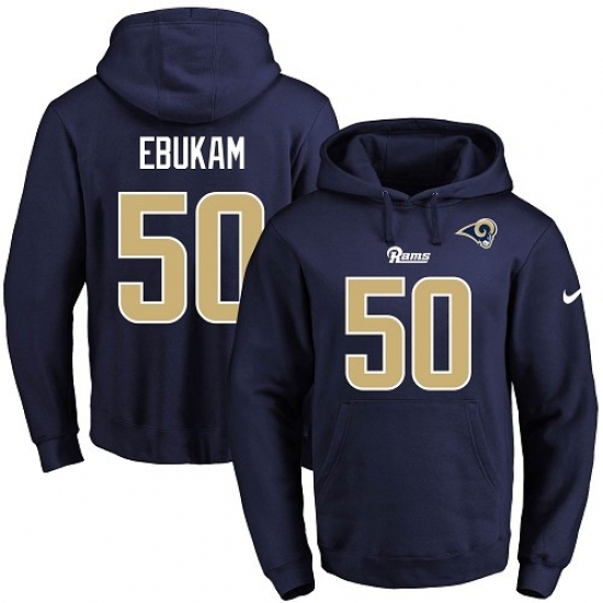 NFL Mens Nike Los Angeles Rams 50 Samson Ebukam Navy Blue Name Number Pullover Hoodie NFL Mens Nike Los Angeles Rams 50 Samson Ebukam Navy Blue Name Number Pullover Hoodie