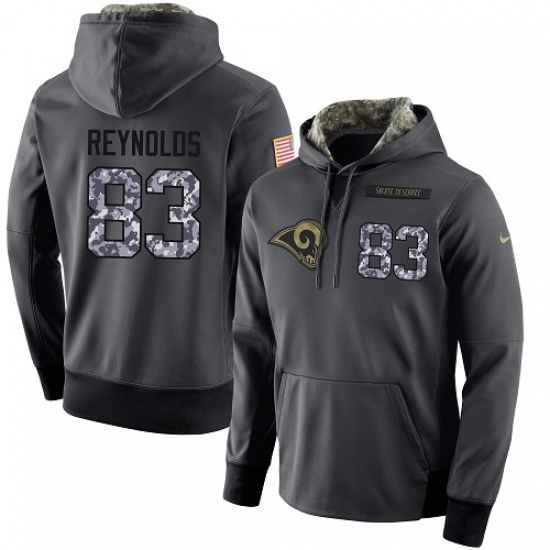 NFL Mens Nike Los Angeles Rams 83 Josh Reynolds Stitched Black Anthracite Salute to Service Player Performance Hoodie NFL Mens Nike Los Angeles Rams 83 Josh Reynolds Stitched Black Anthracite Salute to Service Player Performance Hoodie
