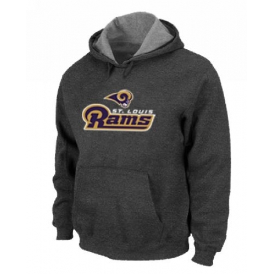 NFL Mens Nike Los Angeles Rams Authentic Logo Pullover Hoodie Dark Grey NFL Mens Nike Los Angeles Rams Authentic Logo Pullover Hoodie Dark Grey