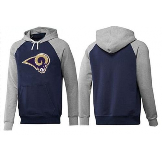 NFL Mens Nike Los Angeles Rams Logo Pullover Hoodie NavyGrey NFL Mens Nike Los Angeles Rams Logo Pullover Hoodie NavyGrey