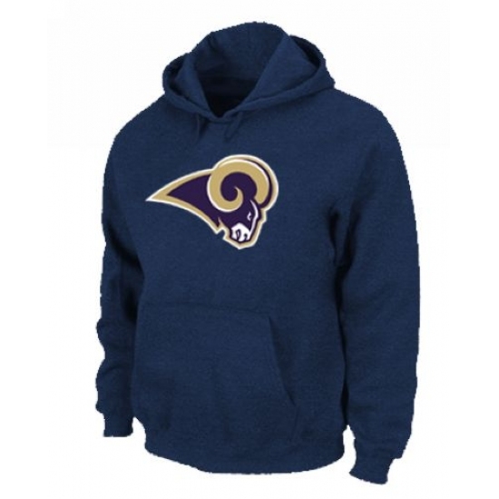 NFL Mens Nike Los Angeles Rams Logo Pullover Hoodie Navy NFL Mens Nike Los Angeles Rams Logo Pullover Hoodie Navy