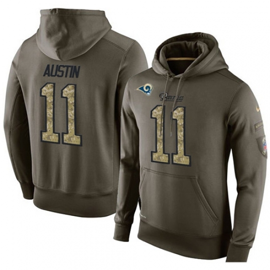NFL Nike Los Angeles Rams 11 Tavon Austin Green Salute To Service Mens Pullover Hoodie NFL Nike Los Angeles Rams 11 Tavon Austin Green Salute To Service Mens Pullover Hoodie