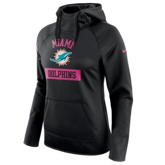 NFL Miami Dolphins Nike Womens Breast Cancer Awareness Circuit Performance Pullover Hoodie Black NFL Miami Dolphins Nike Womens Breast Cancer Awareness Circuit Performance Pullover Hoodie Black