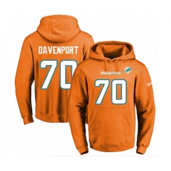Football Mens Miami Dolphins 70 Julien Davenport Orange Name Number Pullover Hoodie Football Mens Miami Dolphins 70 Julien Davenport Orange Name Number Pullover Hoodie
