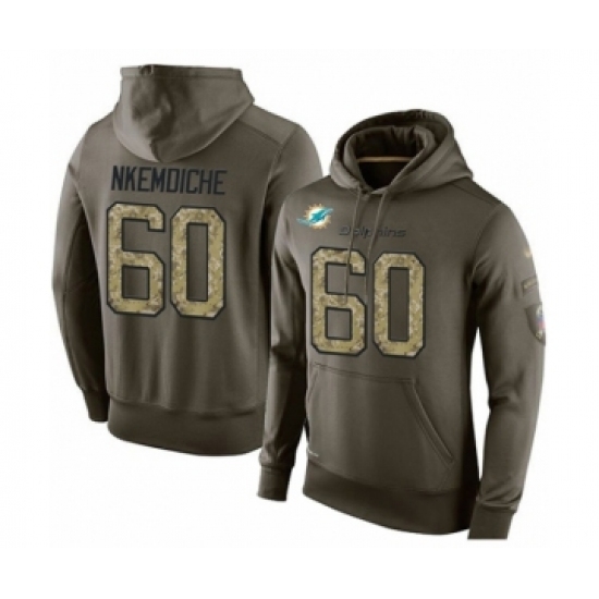Football Miami Dolphins 60 Robert Nkemdiche Green Salute To Service Mens Pullover Hoodie Football Miami Dolphins 60 Robert Nkemdiche Green Salute To Service Mens Pullover Hoodie