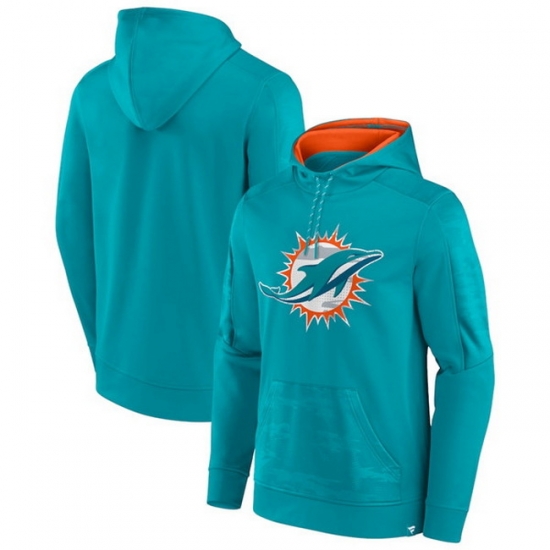 Men Miami Dolphins Aqua On The Ball Pullover Hoodie Men Miami Dolphins Aqua On The Ball Pullover Hoodie