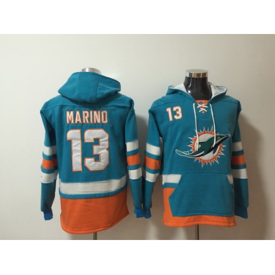 Men Nike Miami Dolphins Dan Marino 13 NFL Winter Thick Hoodie Men Nike Miami Dolphins Dan Marino 13 NFL Winter Thick Hoodie