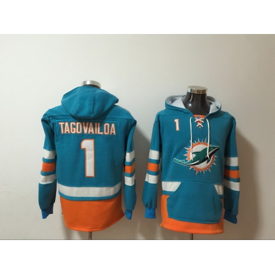 Men Nike Miami Dolphins Tua Tagovailoa 1 NFL Winter Thick Hoodie Men Nike Miami Dolphins Tua Tagovailoa 1 NFL Winter Thick Hoodie