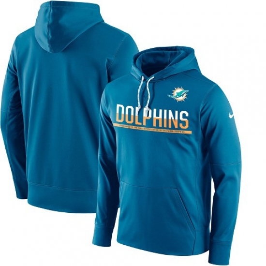 NFL Mens Miami Dolphins Nike Blue Sideline Circuit Pullover Performance Hoodie NFL Mens Miami Dolphins Nike Blue Sideline Circuit Pullover Performance Hoodie