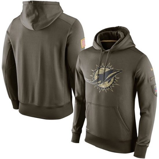 NFL Mens Miami Dolphins Nike Olive Salute To Service KO Performance Hoodie NFL Mens Miami Dolphins Nike Olive Salute To Service KO Performance Hoodie