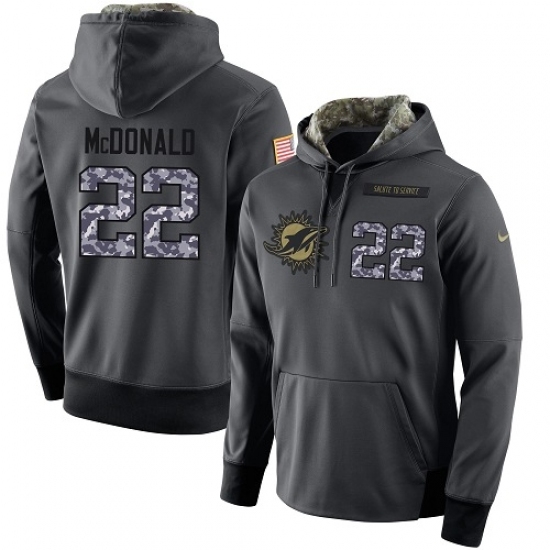 NFL Mens Nike Miami Dolphins 22 TJ McDonald Stitched Black Anthracite Salute to Service Player Performance Hoodie NFL Mens Nike Miami Dolphins 22 TJ McDonald Stitched Black Anthracite Salute to Service Player Performance Hoodie