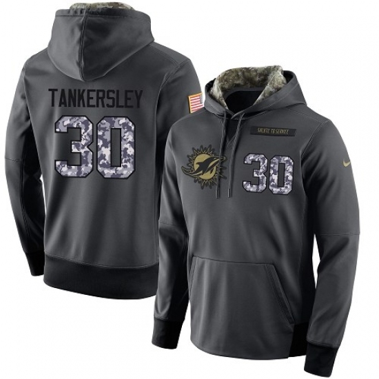 NFL Mens Nike Miami Dolphins 30 Cordrea Tankersley Stitched Black Anthracite Salute to Service Player Performance Hoodie NFL Mens Nike Miami Dolphins 30 Cordrea Tankersley Stitched Black Anthracite Salute to Service Player Performance Hoodie