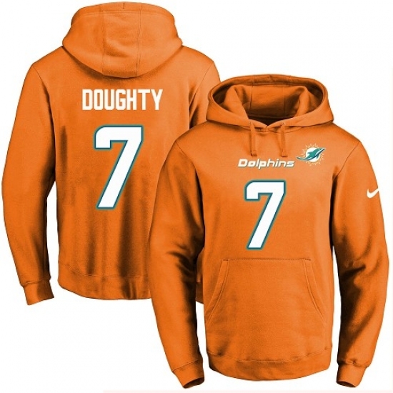 NFL Mens Nike Miami Dolphins 7 Brandon Doughty Orange Name Number Pullover Hoodie NFL Mens Nike Miami Dolphins 7 Brandon Doughty Orange Name Number Pullover Hoodie