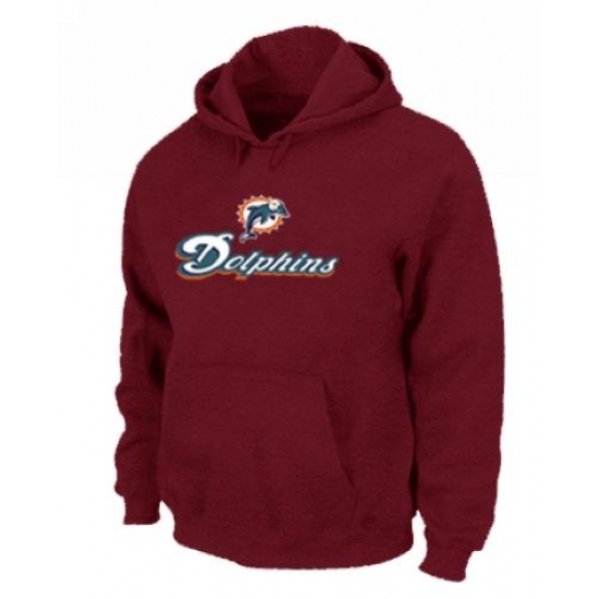 NFL Mens Nike Miami Dolphins Authentic Logo Pullover Hoodie Red NFL Mens Nike Miami Dolphins Authentic Logo Pullover Hoodie Red