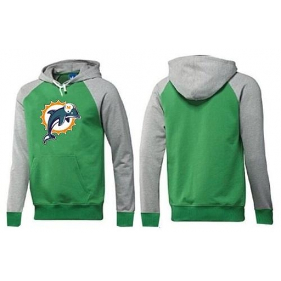 NFL Mens Nike Miami Dolphins Logo Pullover Hoodie GreenGrey NFL Mens Nike Miami Dolphins Logo Pullover Hoodie GreenGrey