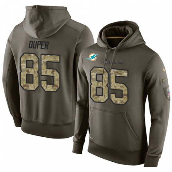 NFL Nike Miami Dolphins 85 Mark Duper Green Salute To Service Mens Pullover Hoodie NFL Nike Miami Dolphins 85 Mark Duper Green Salute To Service Mens Pullover Hoodie