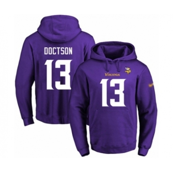 Football Mens Minnesota Vikings 13 Josh Doctson Purple Name Number Pullover Hoodie Football Mens Minnesota Vikings 13 Josh Doctson Purple Name Number Pullover Hoodie