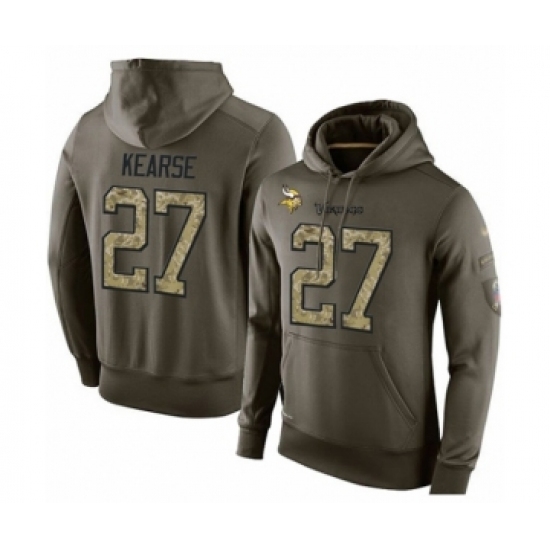 Football Mens Minnesota Vikings 27 Jayron Kearse Green Salute To Service Pullover Hoodie Football Mens Minnesota Vikings 27 Jayron Kearse Green Salute To Service Pullover Hoodie