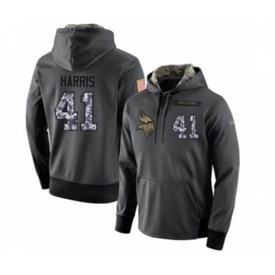 Football Mens Minnesota Vikings 41 Anthony Harris Stitched Black Anthracite Salute to Service Player Performance Hoodie Football Mens Minnesota Vikings 41 Anthony Harris Stitched Black Anthracite Salute to Service Player Performance Hoodie