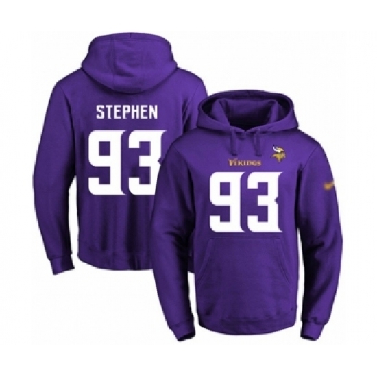 Football Mens Minnesota Vikings 93 Shamar Stephen Purple Name Number Pullover Hoodie Football Mens Minnesota Vikings 93 Shamar Stephen Purple Name Number Pullover Hoodie