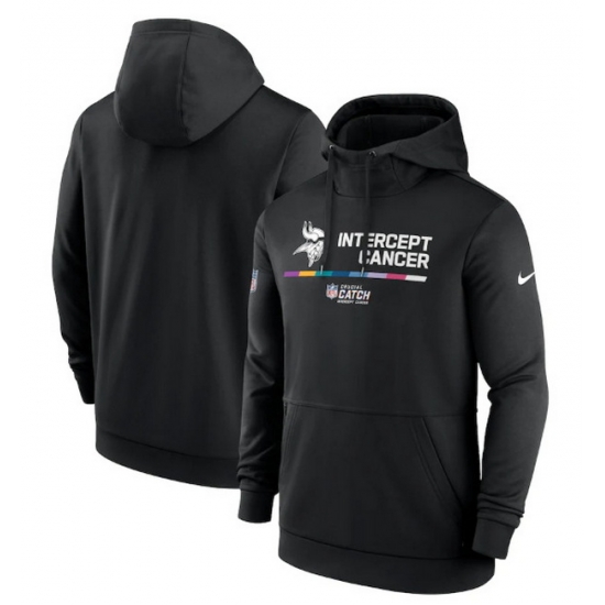 Men Minnesota Vikings 2022 Black Crucial Catch Therma Performance Pullover Hoodie Men Minnesota Vikings 2022 Black Crucial Catch Therma Performance Pullover Hoodie