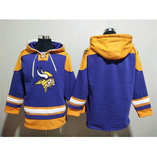 Men Minnesota Vikings Blank Purple Yellow Ageless Must Have Lace Up Pullover Hoodie Men Minnesota Vikings Blank Purple Yellow Ageless Must Have Lace Up Pullover Hoodie
