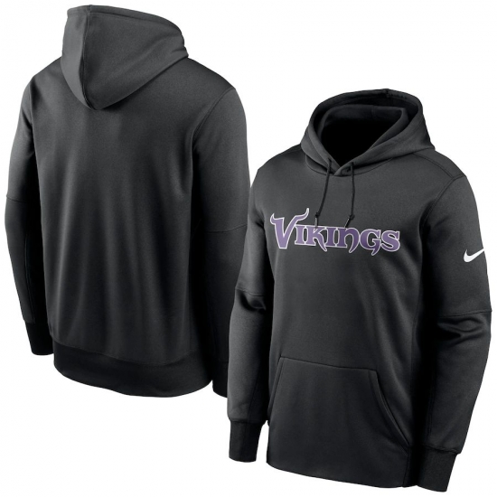 Men Minnesota Vikings Nike Fan Gear Wordmark Performance Pullover Hoodie Black Men Minnesota Vikings Nike Fan Gear Wordmark Performance Pullover Hoodie Black
