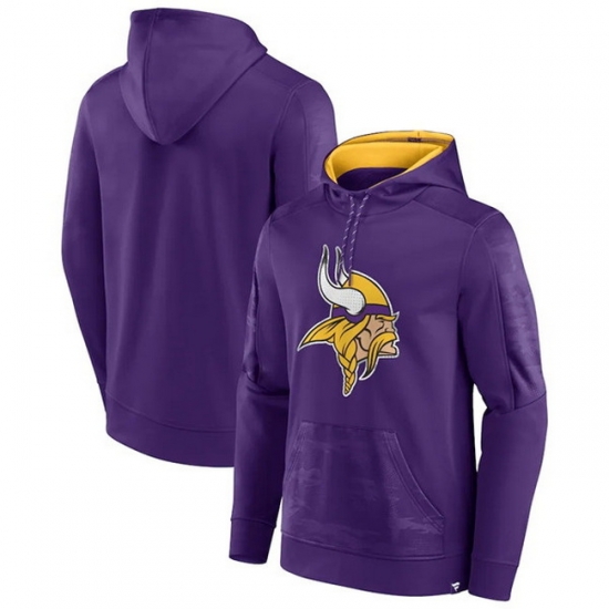 Men Minnesota Vikings Purple On The Ball Pullover Hoodie Men Minnesota Vikings Purple On The Ball Pullover Hoodie
