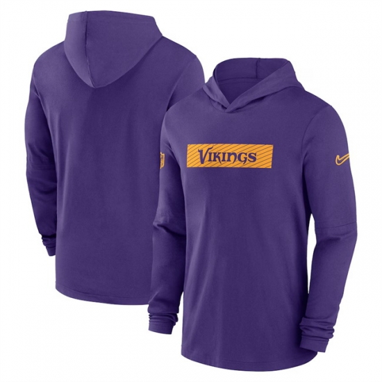 Men Minnesota Vikings Purple Sideline Performance Hoodie Men Minnesota Vikings Purple Sideline Performance Hoodie