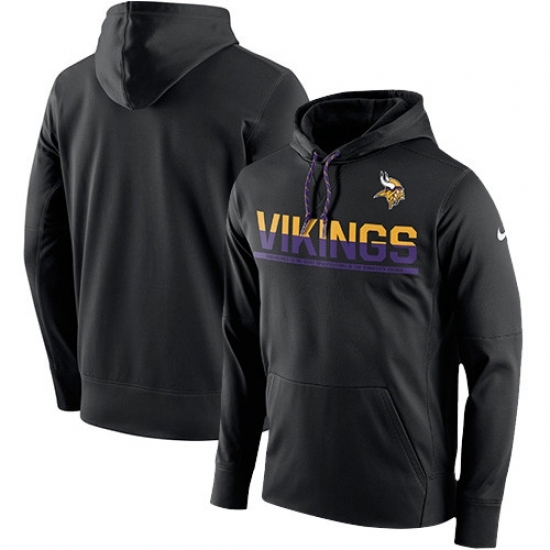 NFL Mens Minnesota Vikings Nike Black Sideline Circuit Pullover Performance Hoodie NFL Mens Minnesota Vikings Nike Black Sideline Circuit Pullover Performance Hoodie