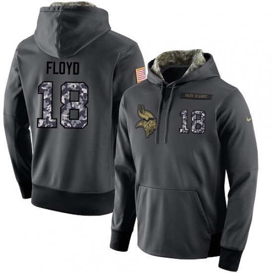 NFL Mens Nike Minnesota Vikings 18 Michael Floyd Stitched Black Anthracite Salute to Service Player Performance Hoodie NFL Mens Nike Minnesota Vikings 18 Michael Floyd Stitched Black Anthracite Salute to Service Player Performance Hoodie