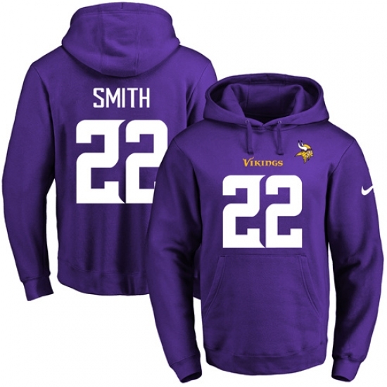 NFL Mens Nike Minnesota Vikings 22 Harrison Smith Purple Name Number Pullover Hoodie NFL Mens Nike Minnesota Vikings 22 Harrison Smith Purple Name Number Pullover Hoodie