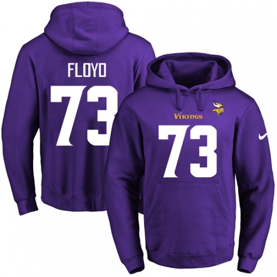 NFL Mens Nike Minnesota Vikings 73 Sharrif Floyd Purple Name Number Pullover Hoodie NFL Mens Nike Minnesota Vikings 73 Sharrif Floyd Purple Name Number Pullover Hoodie