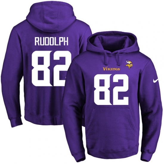 NFL Mens Nike Minnesota Vikings 82 Kyle Rudolph Purple Name Number Pullover Hoodie NFL Mens Nike Minnesota Vikings 82 Kyle Rudolph Purple Name Number Pullover Hoodie