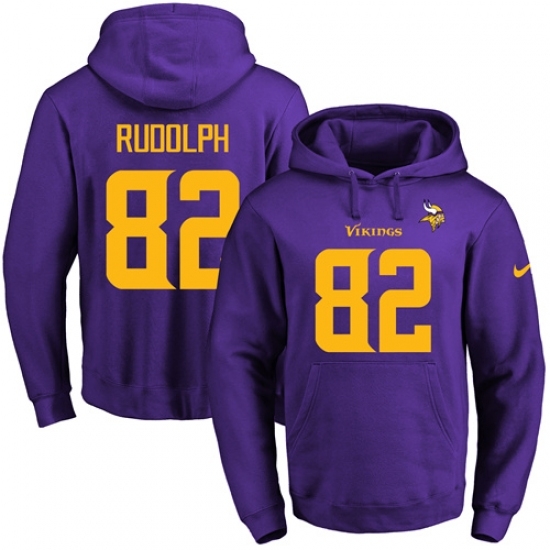 NFL Mens Nike Minnesota Vikings 82 Kyle Rudolph PurpleGold No Name Number Pullover Hoodie NFL Mens Nike Minnesota Vikings 82 Kyle Rudolph PurpleGold No Name Number Pullover Hoodie