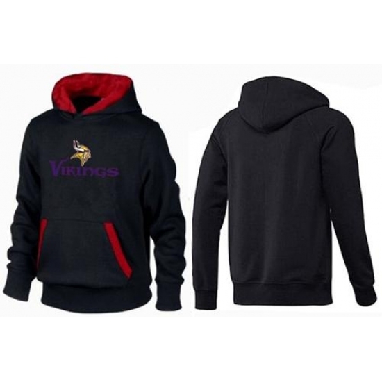 NFL Mens Nike Minnesota Vikings Authentic Logo Pullover Hoodie BlackRed NFL Mens Nike Minnesota Vikings Authentic Logo Pullover Hoodie BlackRed