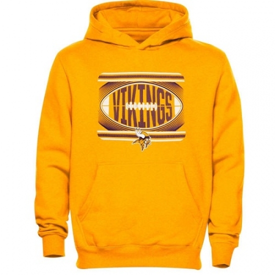 NFL Minnesota Vikings Meshed Fleece Hoodie Gold NFL Minnesota Vikings Meshed Fleece Hoodie Gold