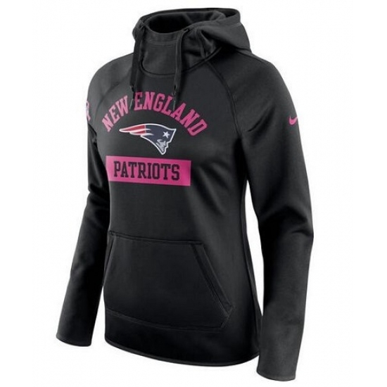 NFL New England Patriots Nike Womens Breast Cancer Awareness Circuit Performance Pullover Hoodie Black NFL New England Patriots Nike Womens Breast Cancer Awareness Circuit Performance Pullover Hoodie Black
