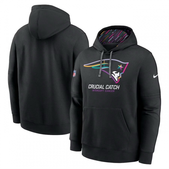 Men New England Patriots Black 2024 Crucial Catch Club Pullover Hoodie Men New England Patriots Black 2024 Crucial Catch Club Pullover Hoodie