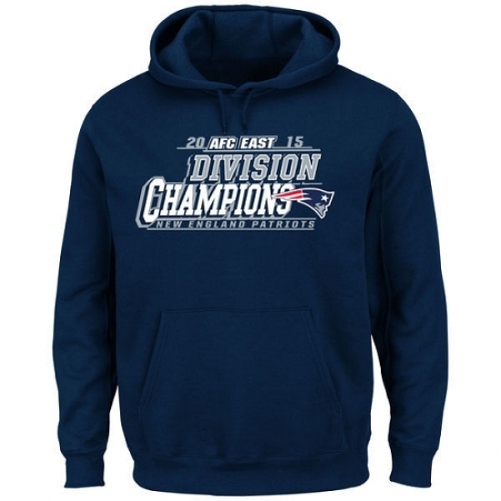 NFL Mens New England Patriots Majestic Navy 2015 AFC East Division Champions Pullover Hoodie NFL Mens New England Patriots Majestic Navy 2015 AFC East Division Champions Pullover Hoodie