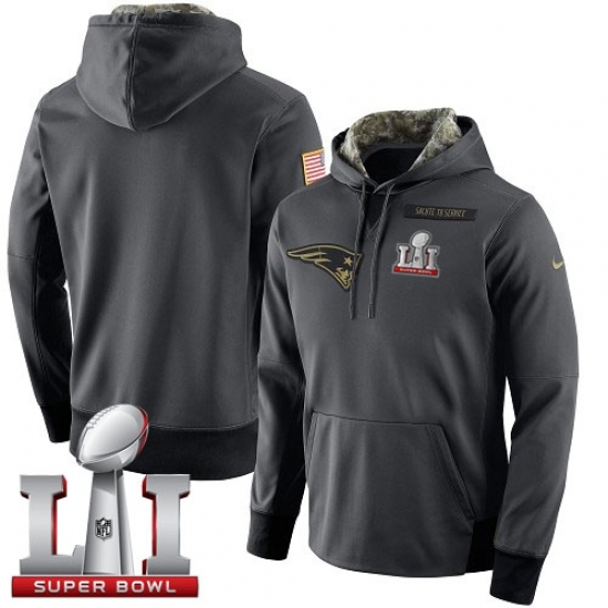 NFL Mens New England Patriots Nike Anthracite Salute to Service Player Performance Super Bowl LI 51 Hoodie NFL Mens New England Patriots Nike Anthracite Salute to Service Player Performance Super Bowl LI 51 Hoodie