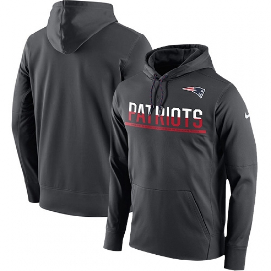NFL Mens New England Patriots Nike Anthracite Sideline Circuit Pullover Performance Hoodie NFL Mens New England Patriots Nike Anthracite Sideline Circuit Pullover Performance Hoodie