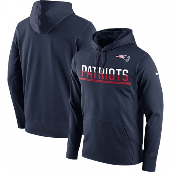 NFL Mens New England Patriots Nike Navy Sideline Circuit Pullover Performance Hoodie NFL Mens New England Patriots Nike Navy Sideline Circuit Pullover Performance Hoodie