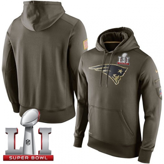 NFL Mens New England Patriots Nike Olive Salute To Service KO Performance Super Bowl LI 51 Hoodie NFL Mens New England Patriots Nike Olive Salute To Service KO Performance Super Bowl LI 51 Hoodie