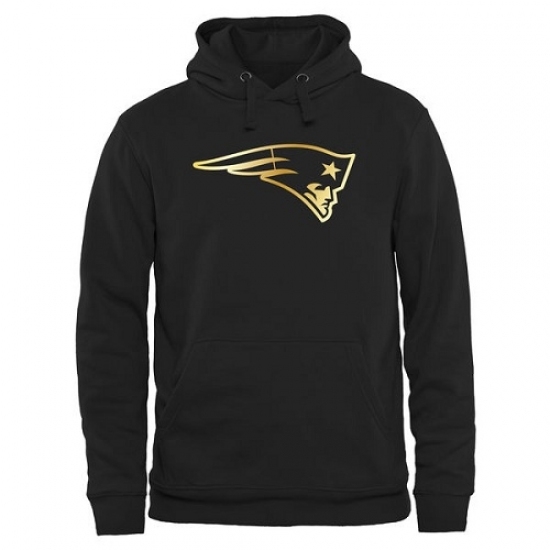 NFL Mens New England Patriots Pro Line Black Gold Collection Pullover Hoodie NFL Mens New England Patriots Pro Line Black Gold Collection Pullover Hoodie