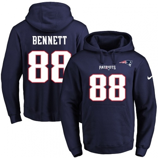 NFL Mens Nike New England Patriots 88 Martellus Bennett Navy Blue Name Number Pullover Hoodie NFL Mens Nike New England Patriots 88 Martellus Bennett Navy Blue Name Number Pullover Hoodie